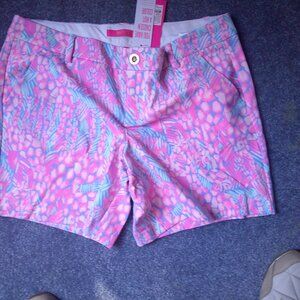 Lilly Pulitzer Jayne Knit Shorts "Pink Sorbet" NWT 12
